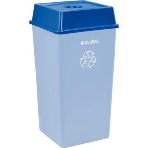 Gec Global Industrial Bottles & Cans Recycling Lid For 35 & 55 Gallon Cans, Blue 641441RBL